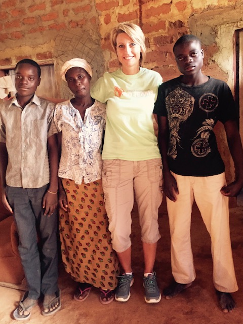 Stephenie-Carroll-1 Stephenie Carroll with her sponsored kids, John and Gift, and their aunt.
